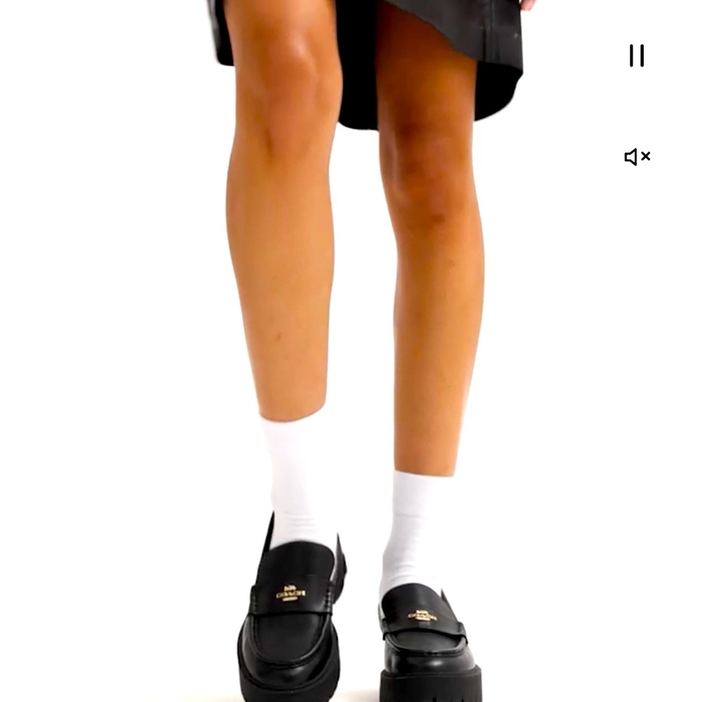 Super chic Coach Ruthie lug some loafers.